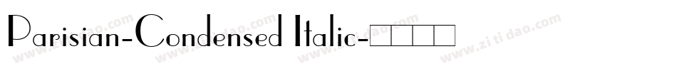 Parisian-Condensed Italic字体转换